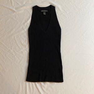INC International Concepts black ribbed sleeveless sweater top. S-NWT